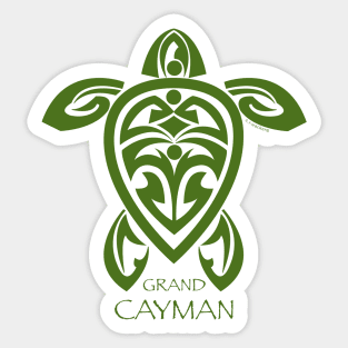 Green Tribal Turtle / Grand Cayman Sticker